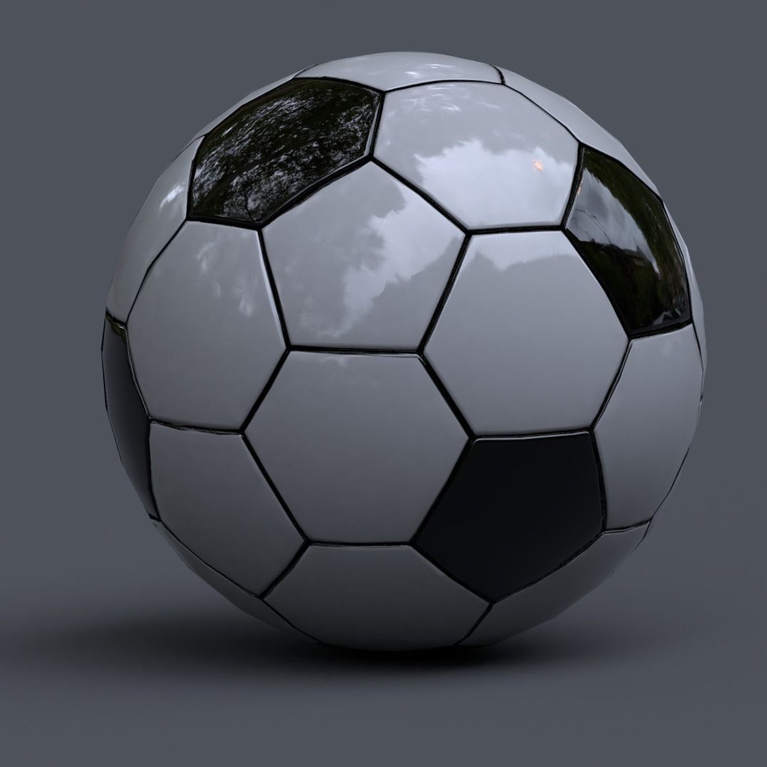 soccer ball Low-poly 3D model_7