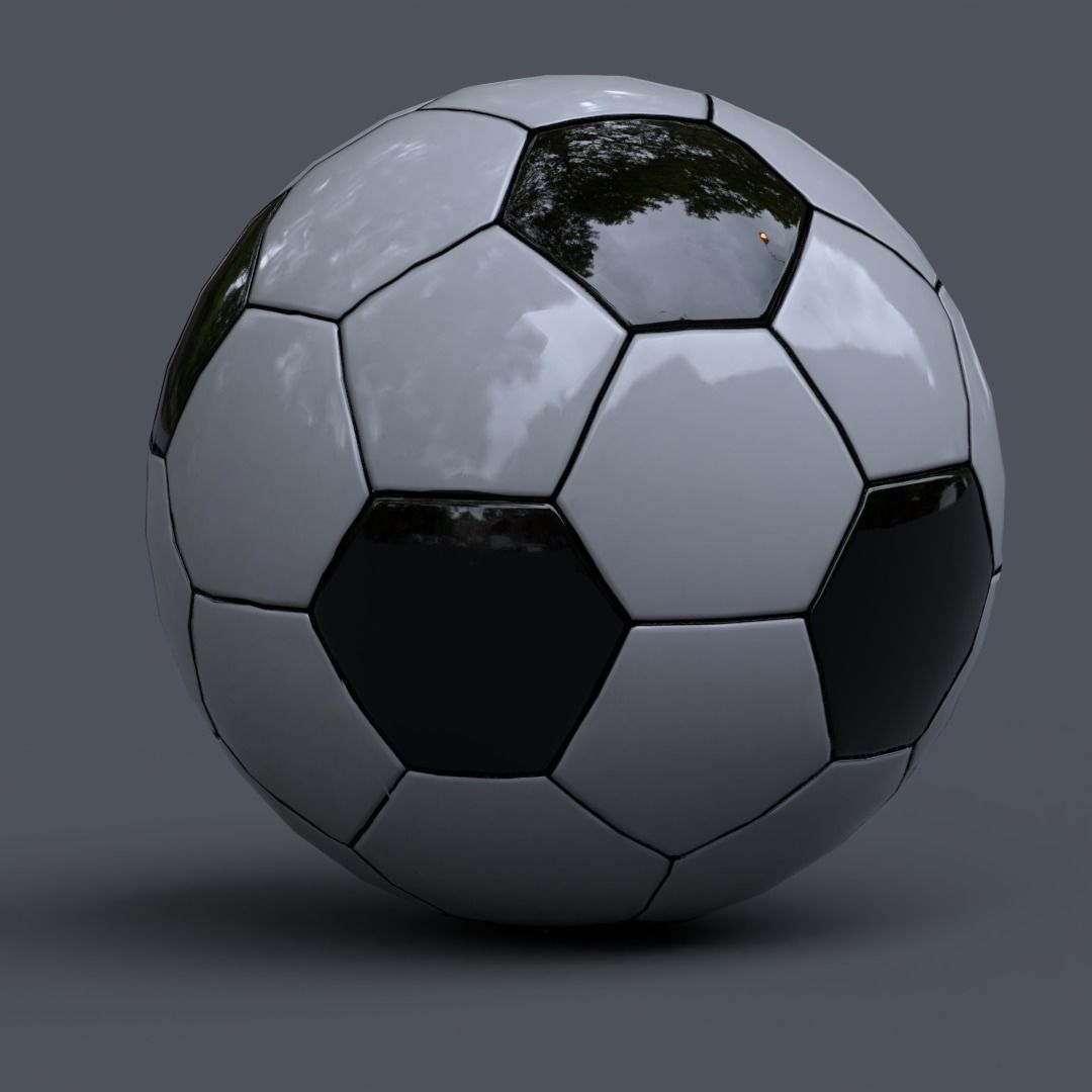 soccer ball Low-poly 3D model_1