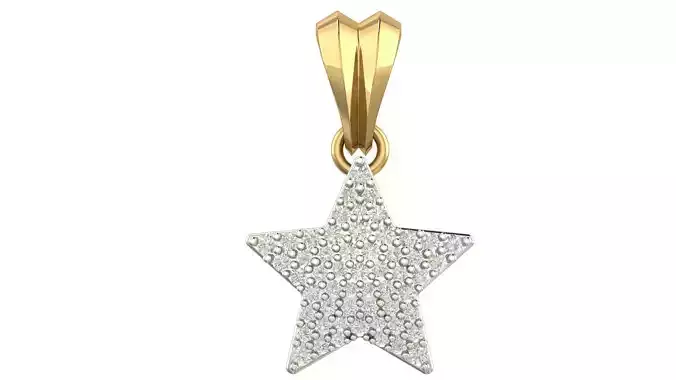 Star  Diamond  Pendant  3D print model
