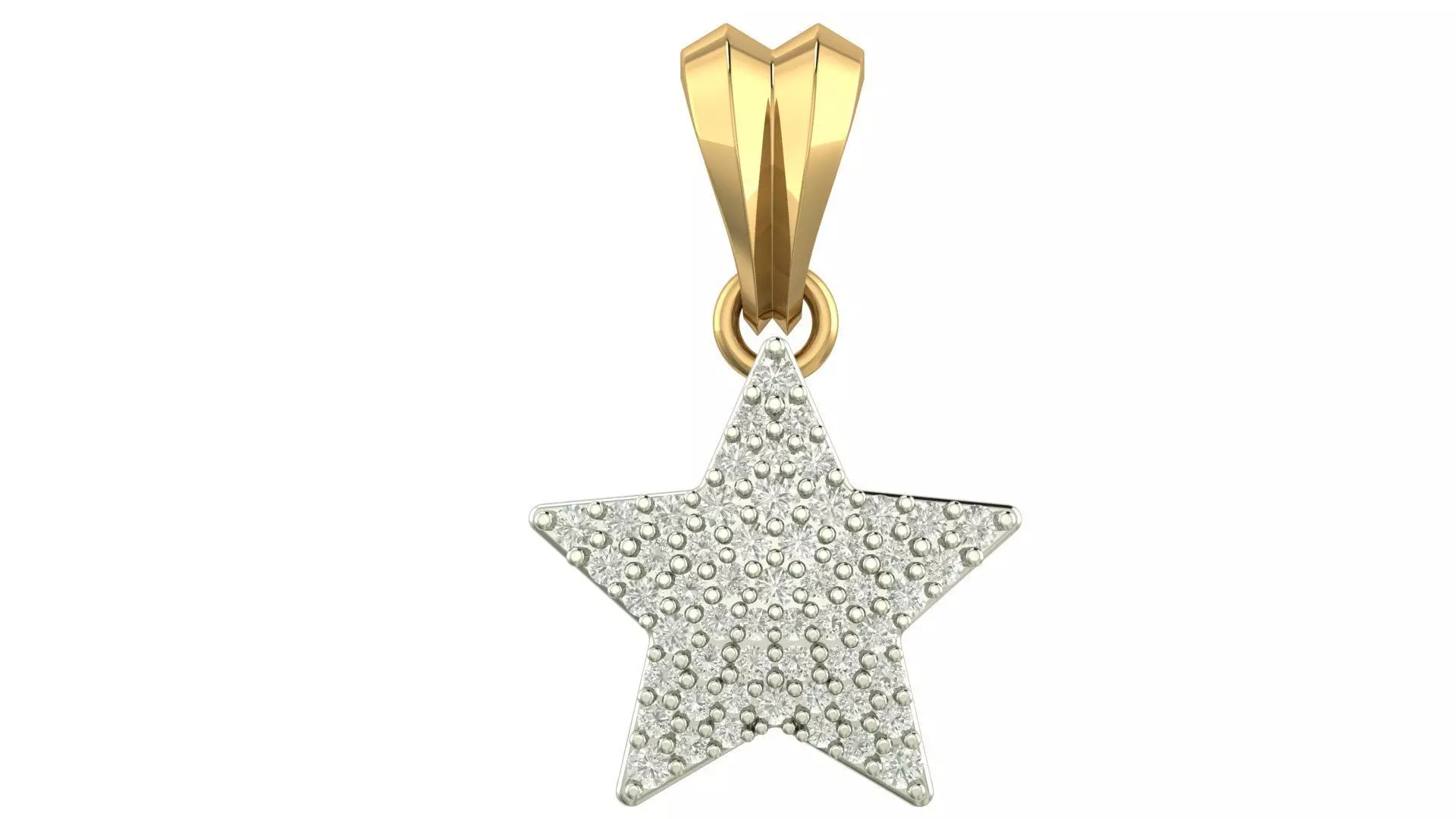 Star  Diamond  Pendant  3D print model_0