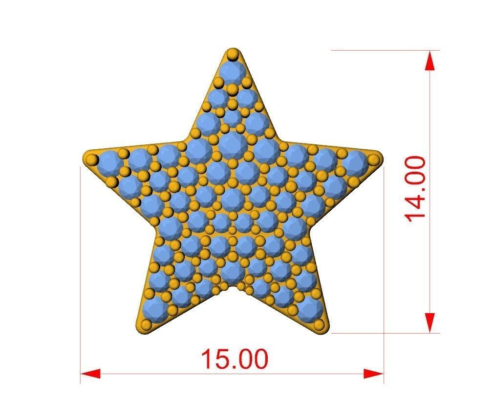 Star  Diamond  Pendant  3D print model_4