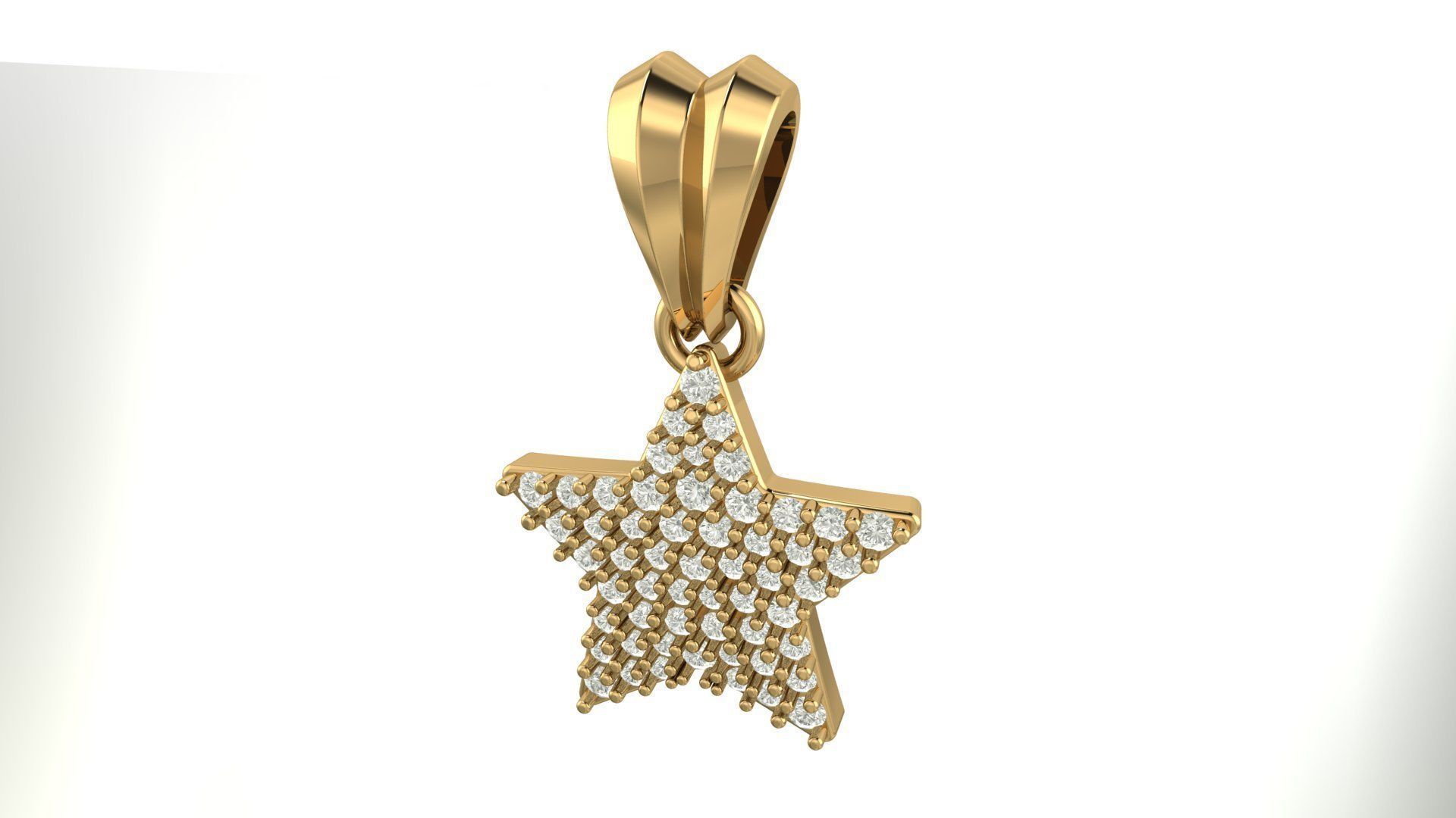 Star  Diamond  Pendant  3D print model_2