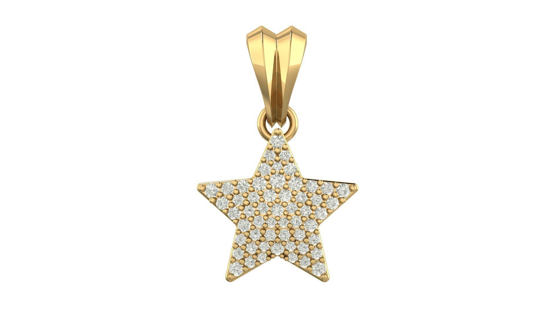 Star  Diamond  Pendant  3D print model_1