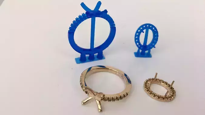 Halo Engagement ring printable model 3D print model