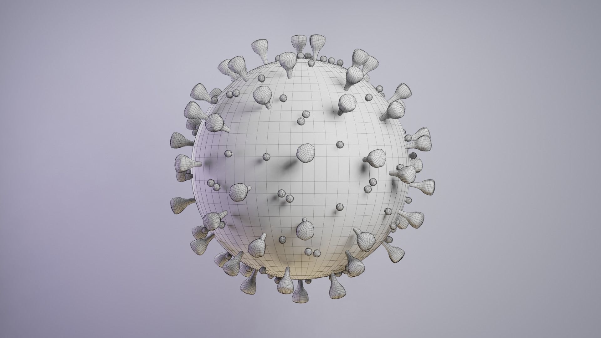 Coronavirus COVID-19 Low-poly 3D model_3