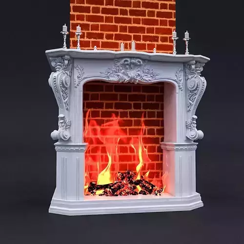 Classic Fireplace 3D Model