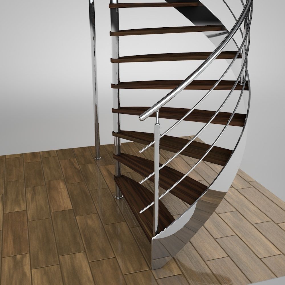 Spiral staircase 3D model_1