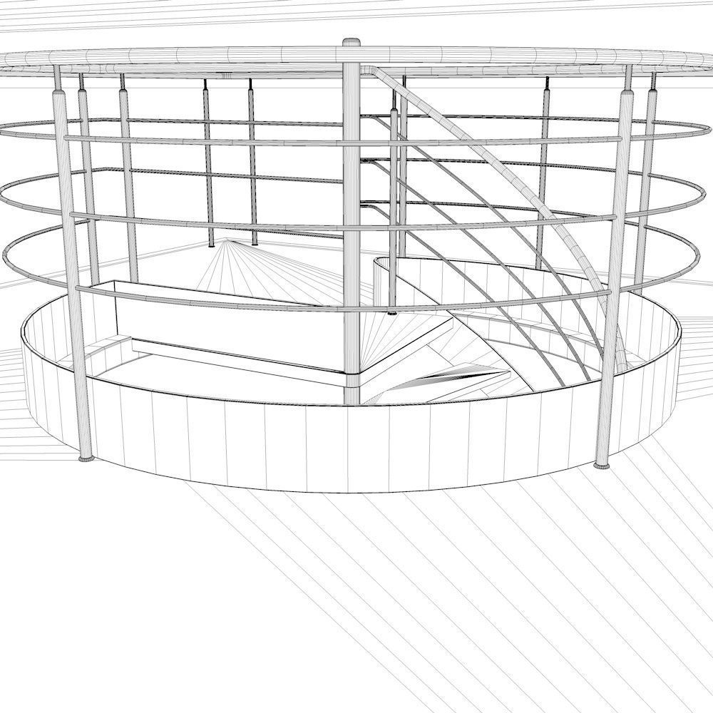 Spiral staircase 3D model_6