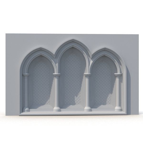 Gothic Window 010 3D model_1
