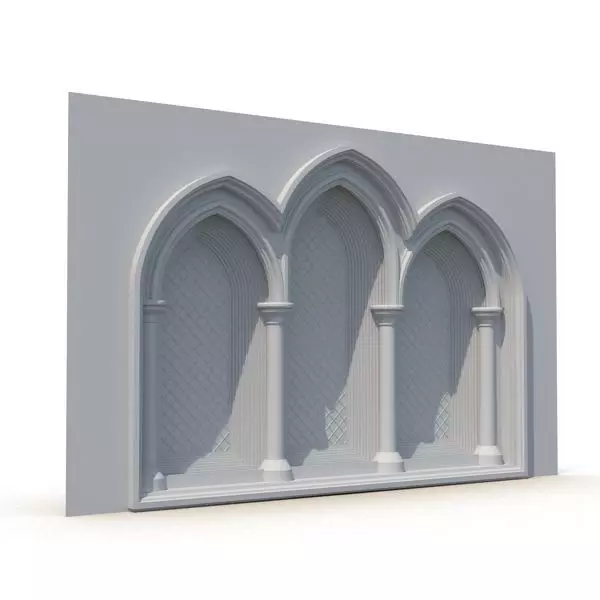 Gothic Window 010 3D model_0
