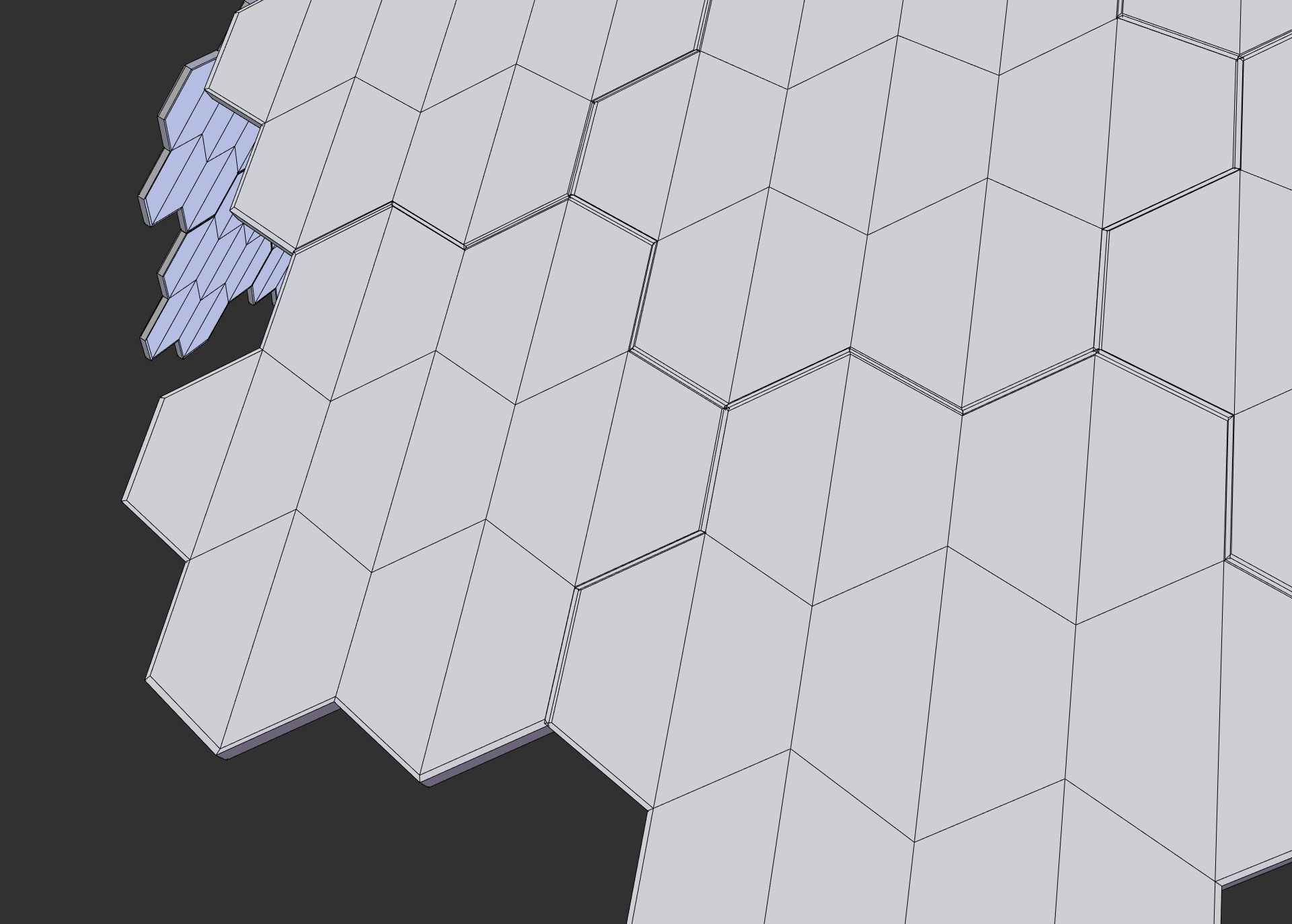 solar energy tree hexagonal cells Low-poly 3D model_11