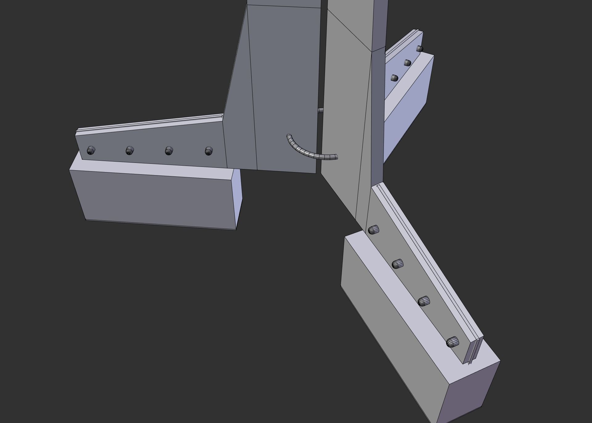 solar energy tree hexagonal cells Low-poly 3D model_13
