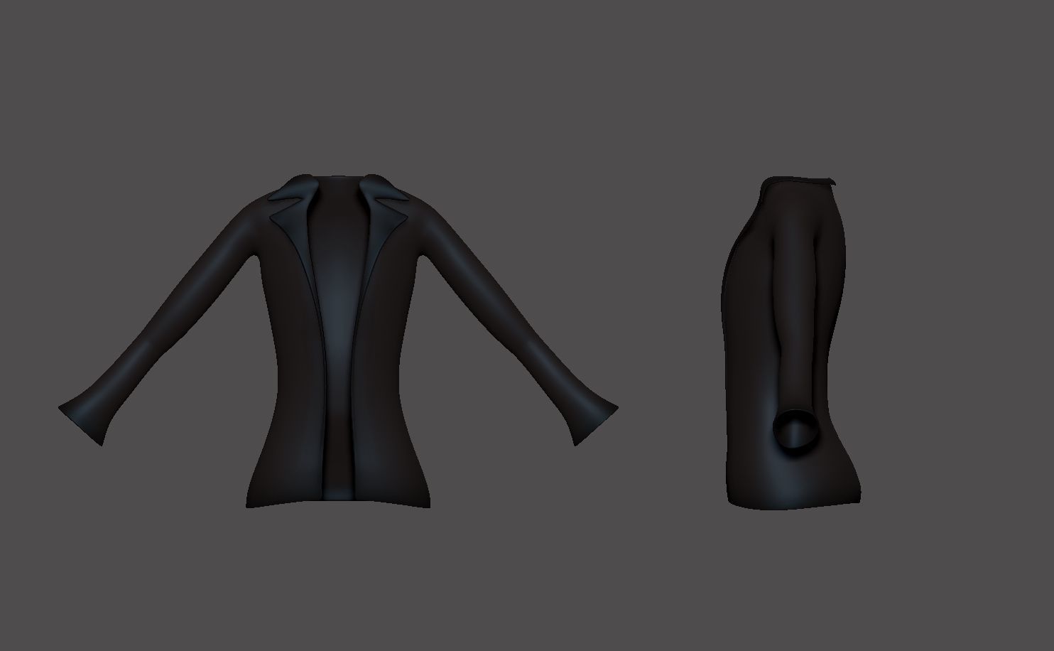Pirate Shirt - Jacket - Corsair Costume Low-poly 3D model_1