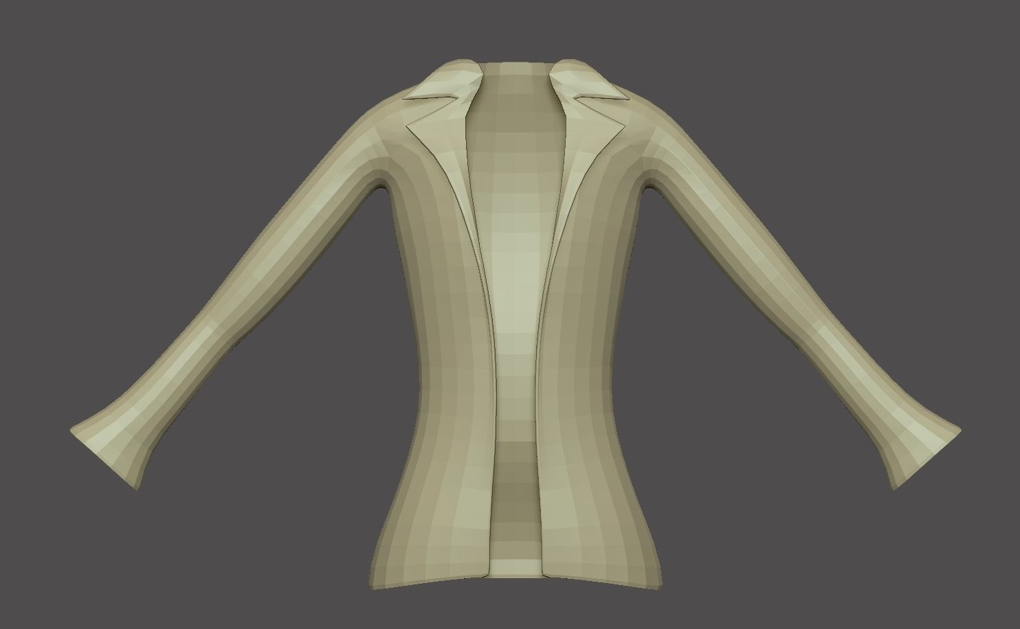 Pirate Shirt - Jacket - Corsair Costume Low-poly 3D model_4