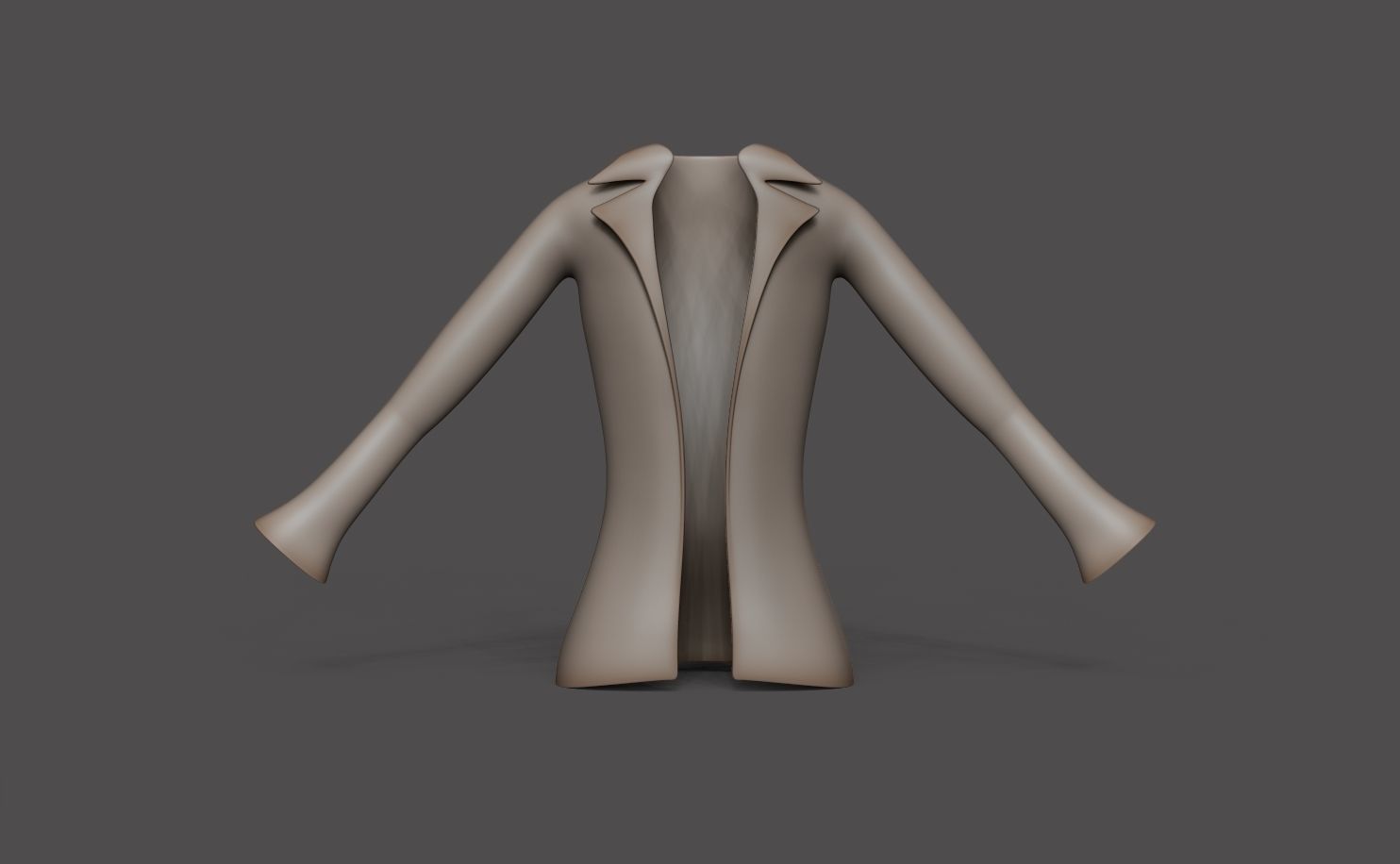 Pirate Shirt - Jacket - Corsair Costume Low-poly 3D model_3