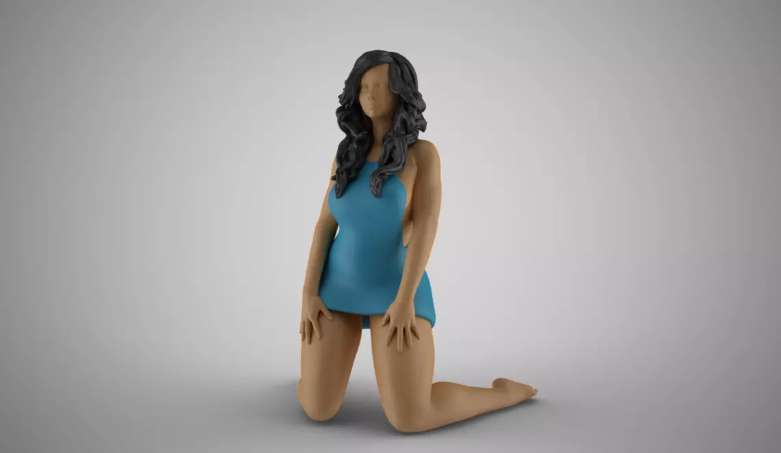 Winter Beauty Woman 5 3D print model_0