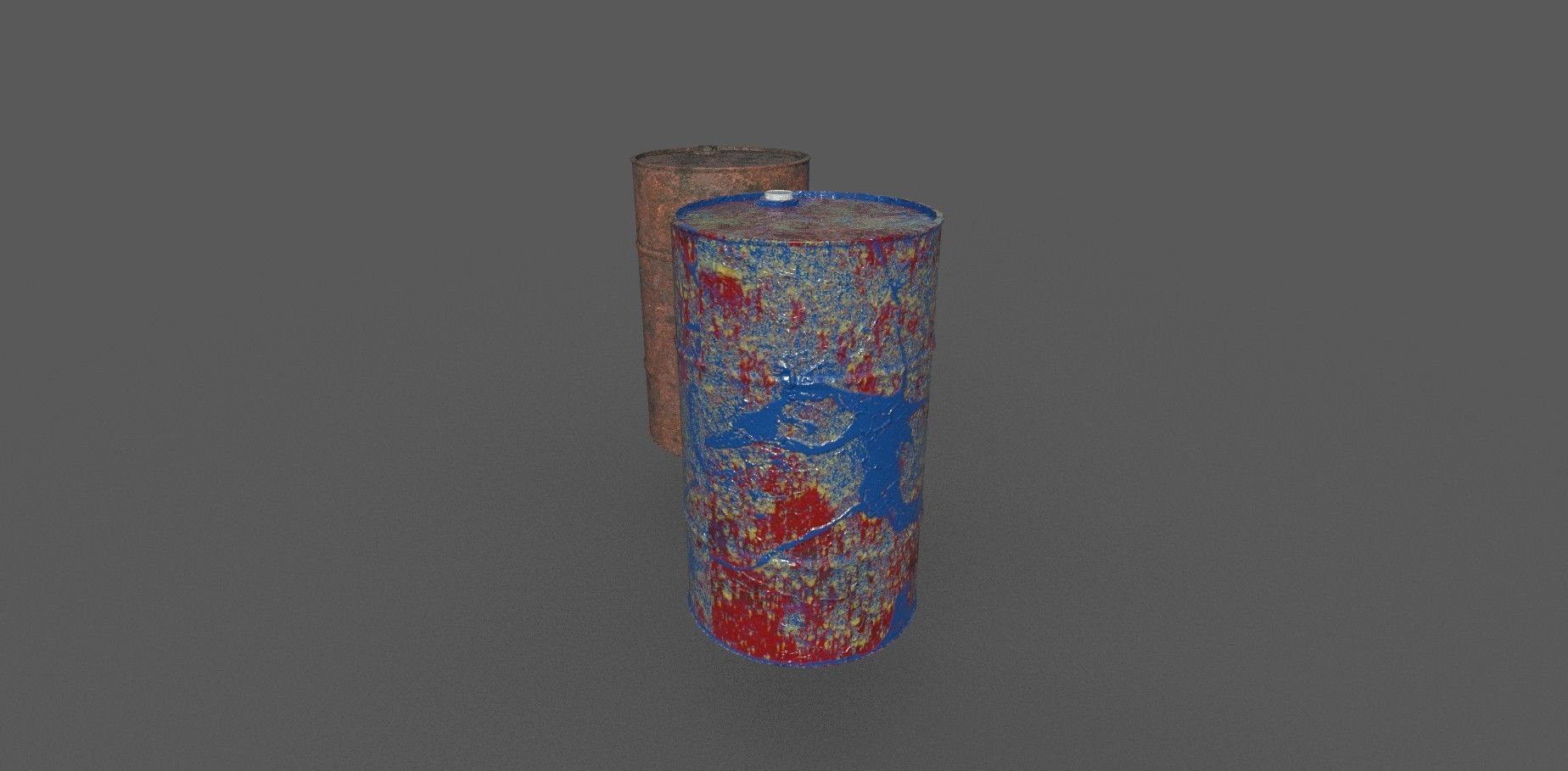 Barrels Low-poly 3D model cylinder Low-poly 3D model_3