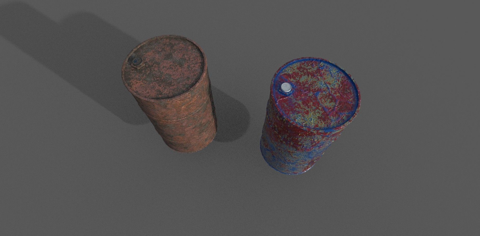 Barrels Low-poly 3D model cylinder Low-poly 3D model_1