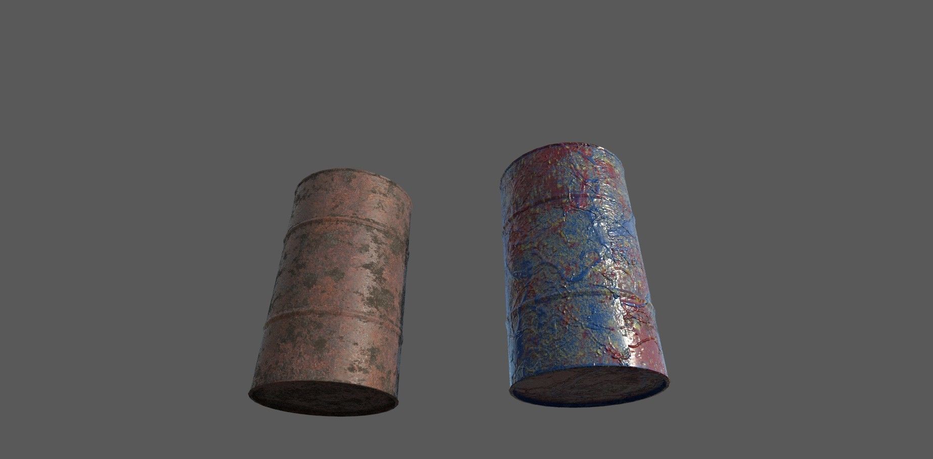 Barrels Low-poly 3D model cylinder Low-poly 3D model_2
