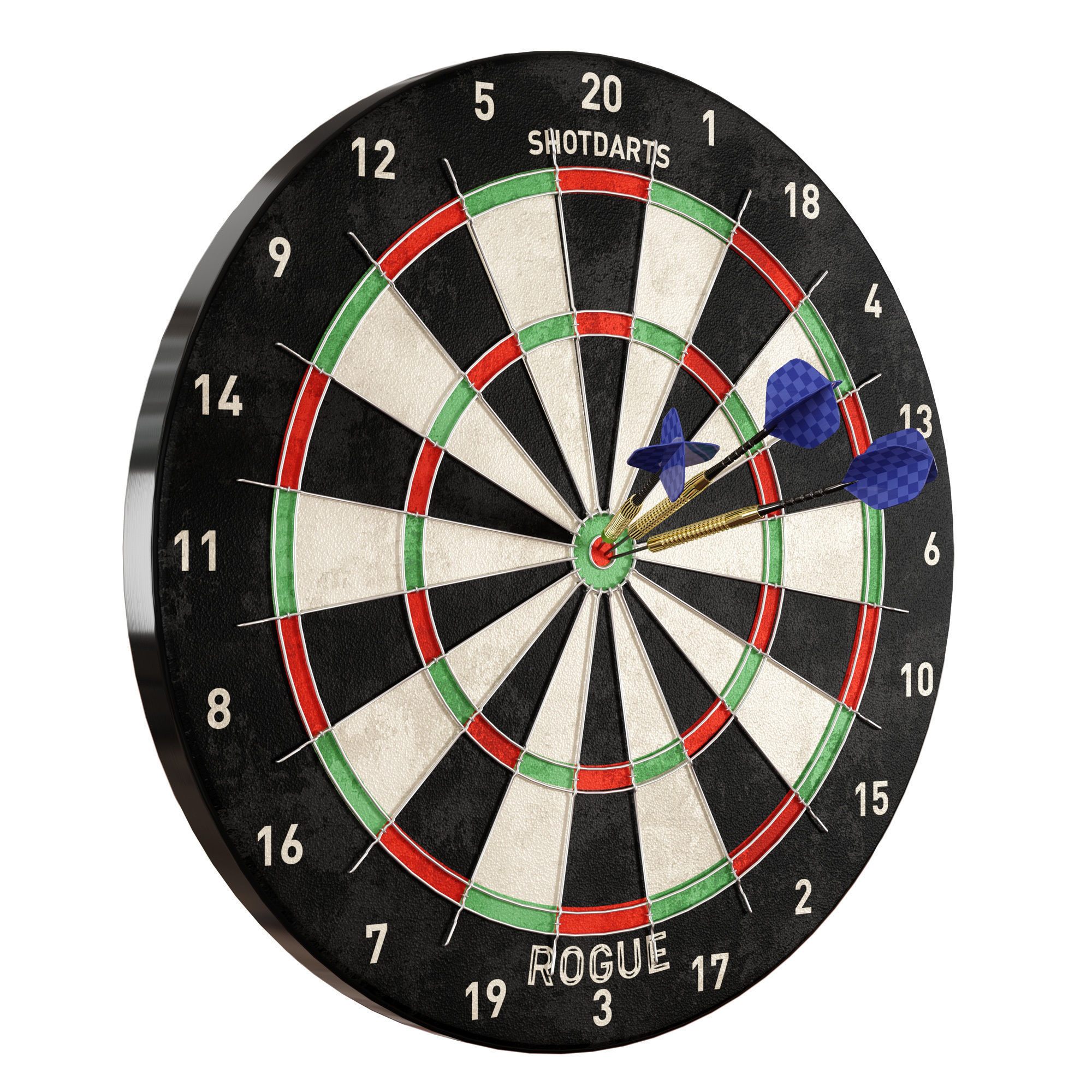 Darts rogue dart board 3D model_3