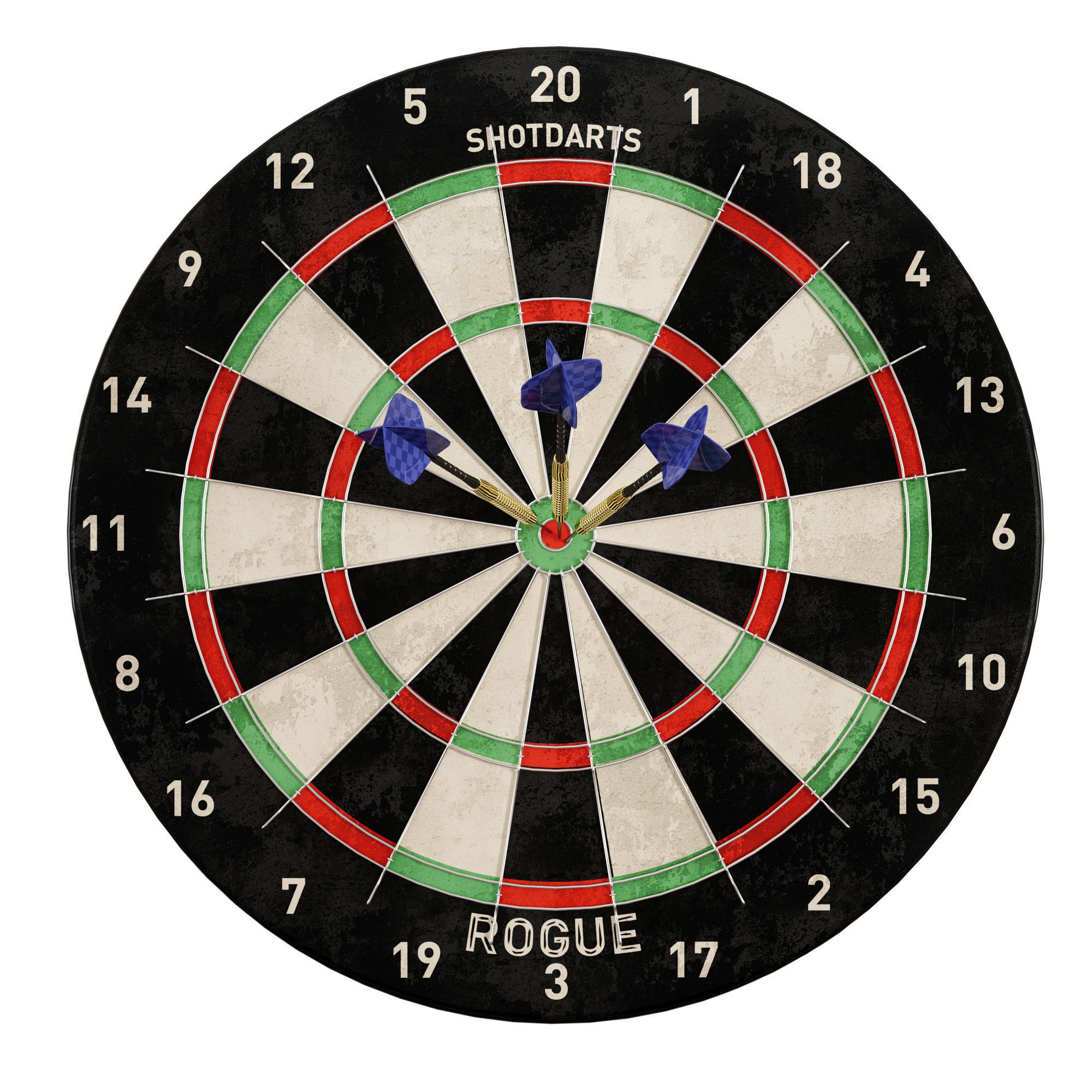 Darts rogue dart board 3D model_2