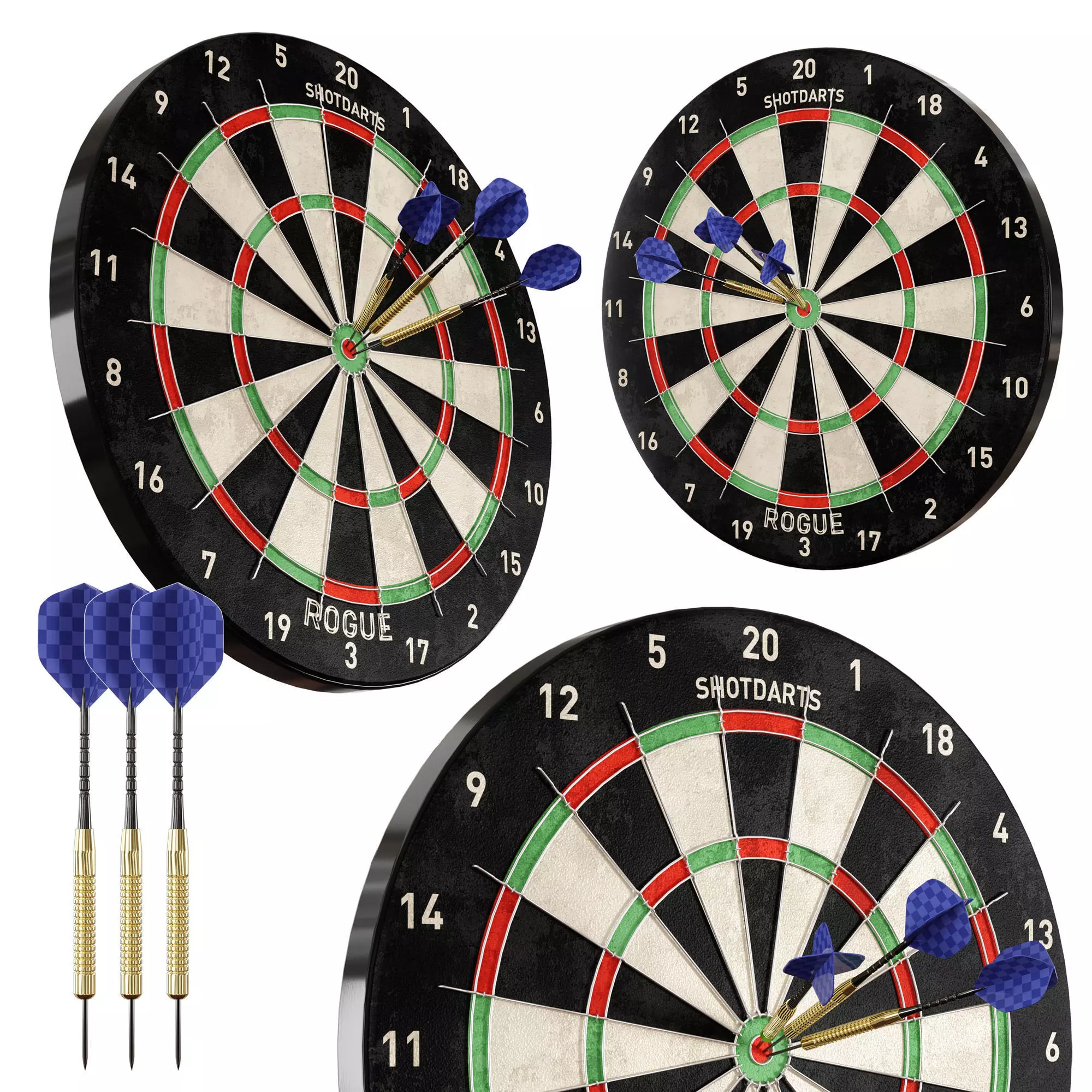 Darts rogue dart board 3D model_0