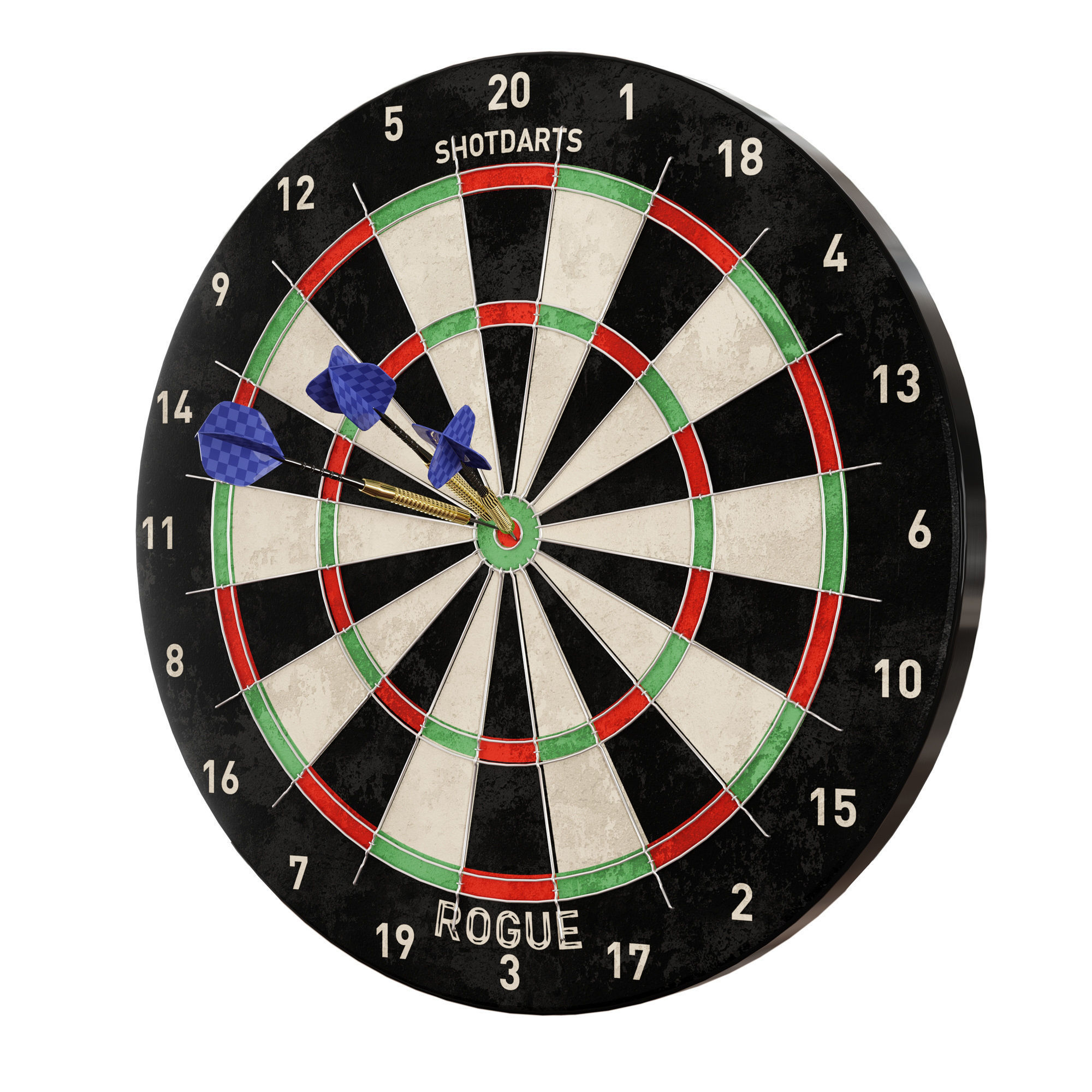 Darts rogue dart board 3D model_1