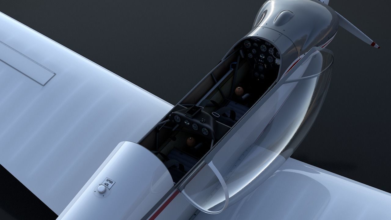 Falke SF-28 Rigged C4D Low Poly Low-poly 3D model_8