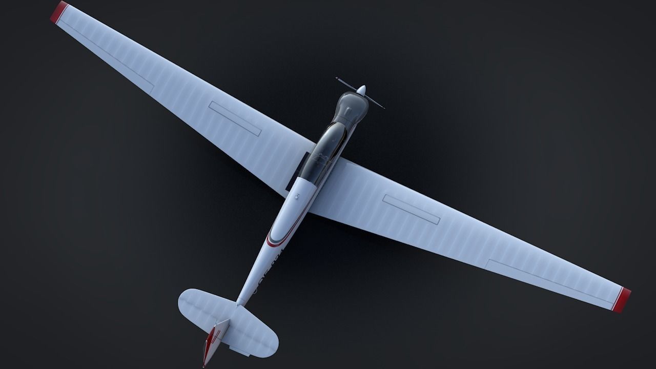 Falke SF-28 Rigged C4D Low Poly Low-poly 3D model_10