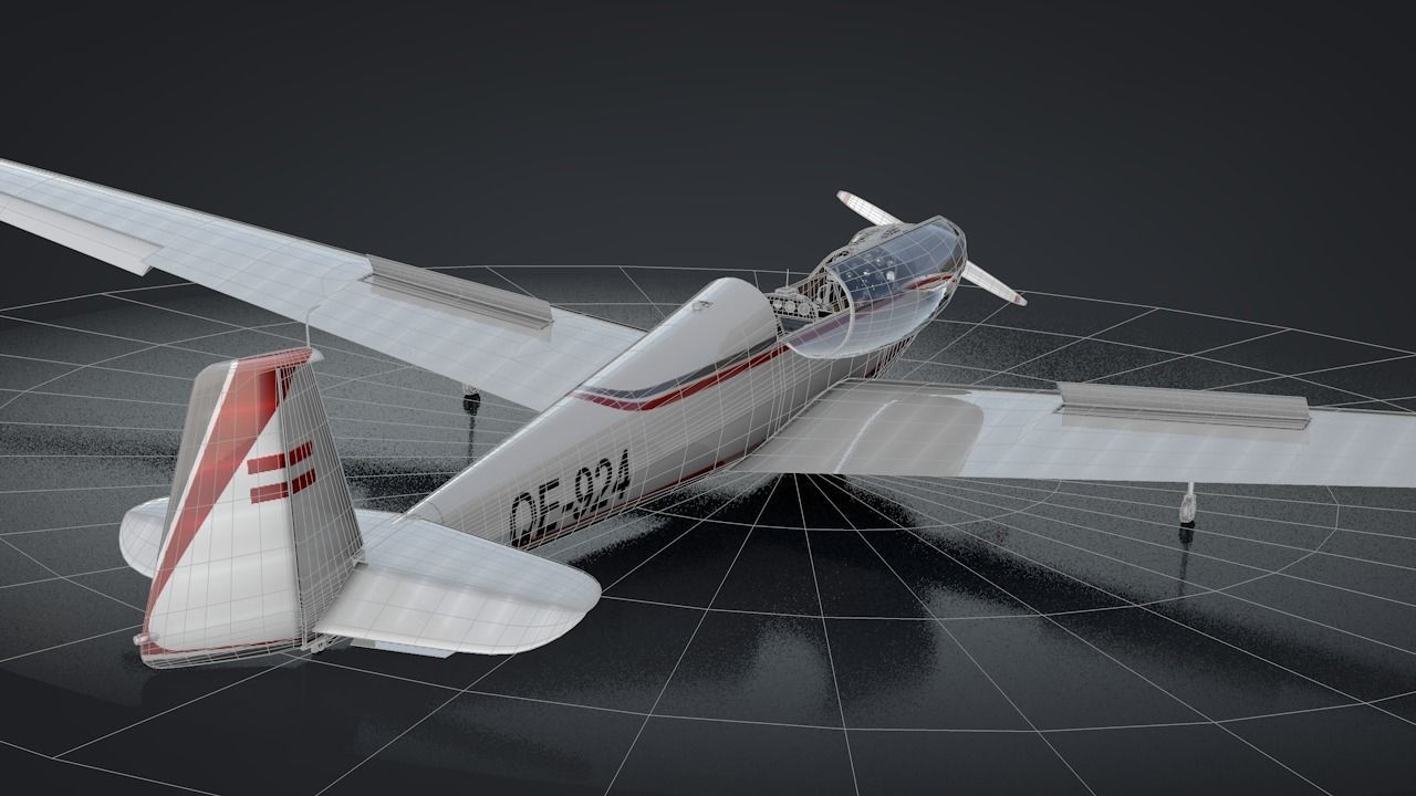 Falke SF-28 Rigged C4D Low Poly Low-poly 3D model_19