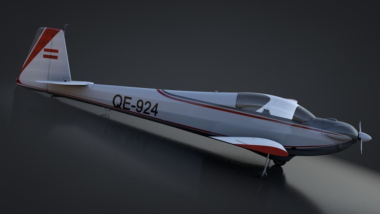 Falke SF-28 Rigged C4D Low Poly Low-poly 3D model_9