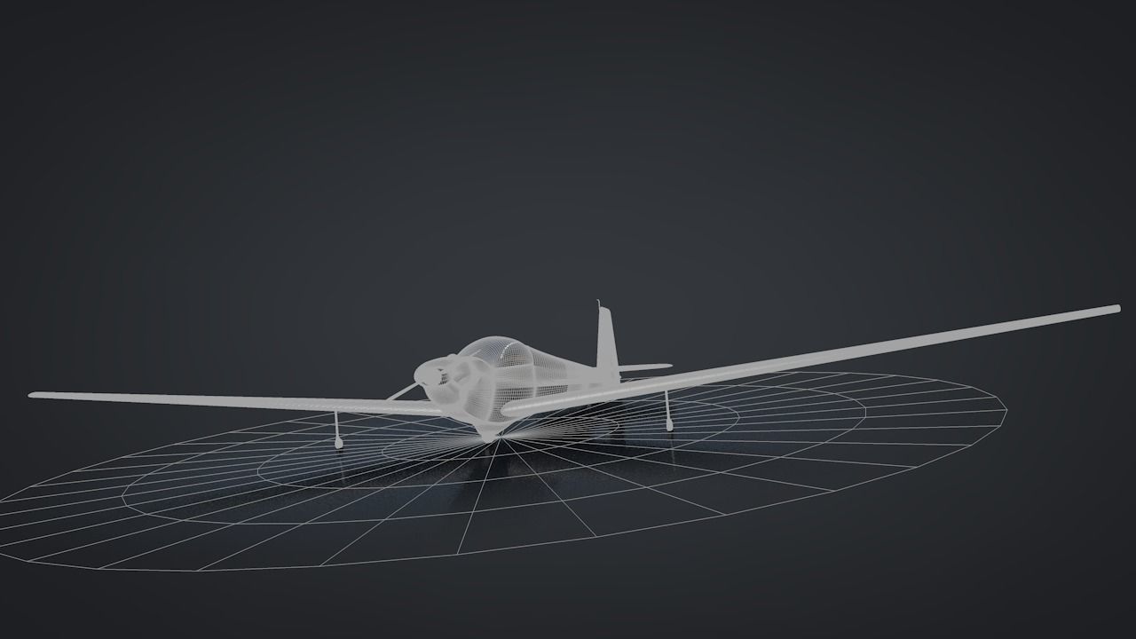 Falke SF-28 Rigged C4D Low Poly Low-poly 3D model_38