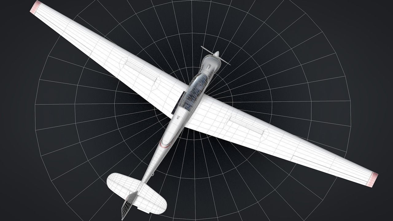 Falke SF-28 Rigged C4D Low Poly Low-poly 3D model_16