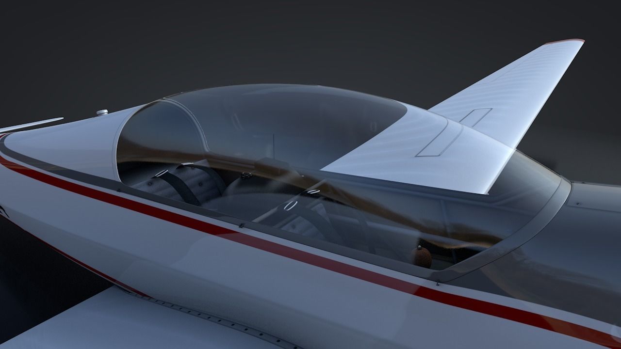 Falke SF-28 Rigged C4D Low Poly Low-poly 3D model_12
