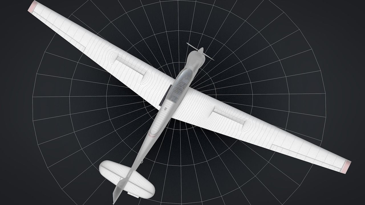 Falke SF-28 Rigged C4D Low Poly Low-poly 3D model_32