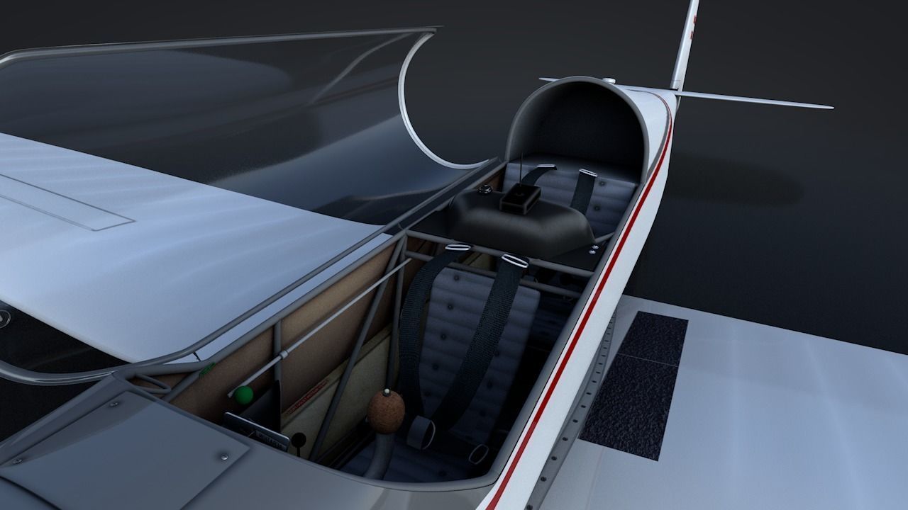 Falke SF-28 Rigged C4D Low Poly Low-poly 3D model_11