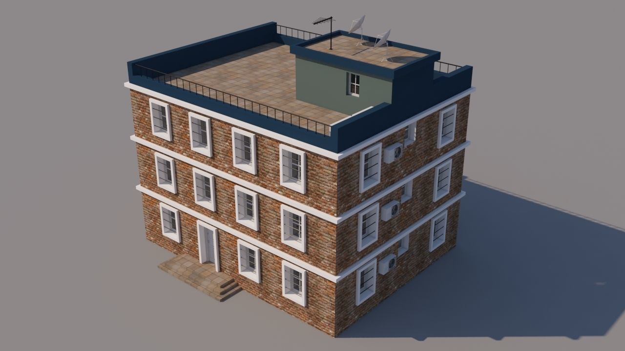 Building for Video Games  3D model_5