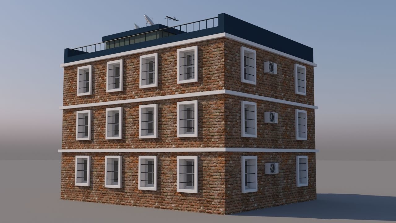 Building for Video Games  3D model_3