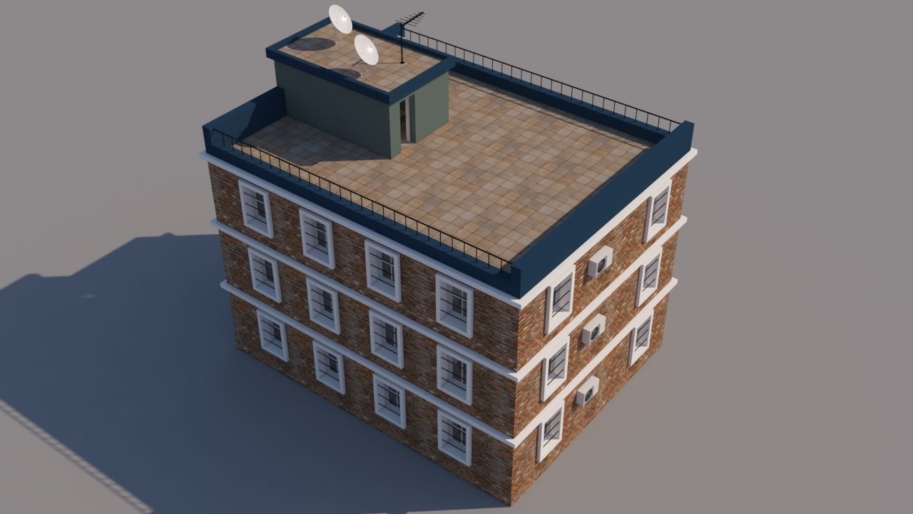 Building for Video Games  3D model_7