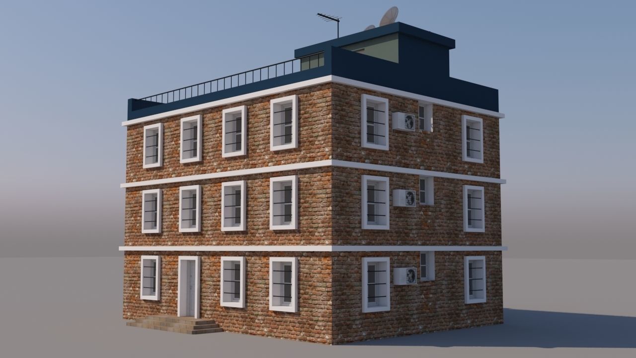 Building for Video Games  3D model_1