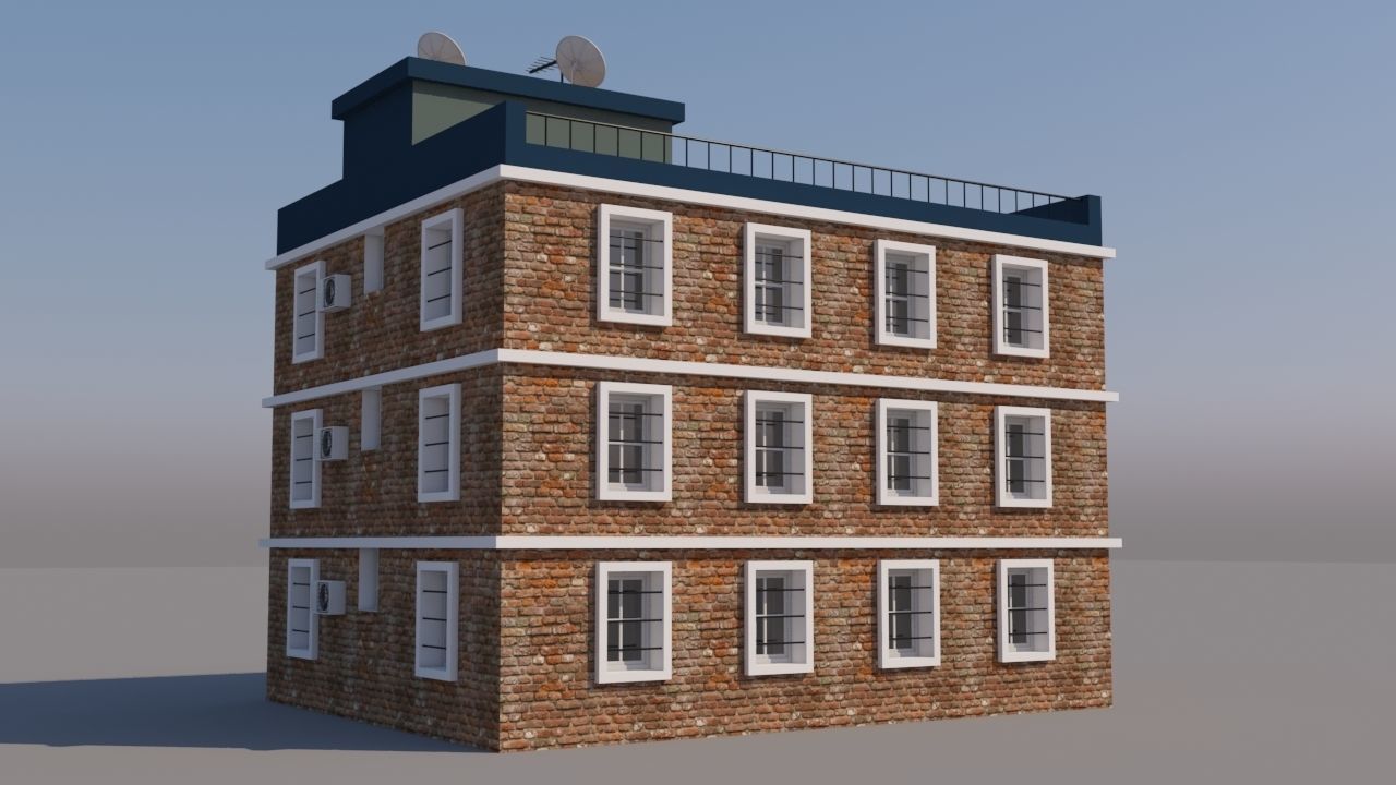 Building for Video Games  3D model_2