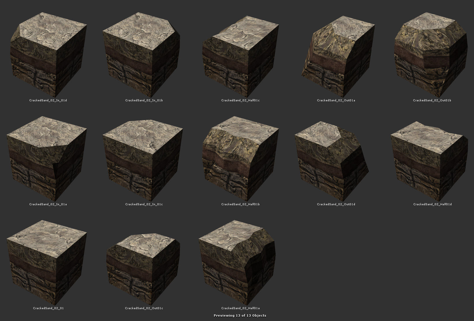 Terrain Blocks  Low-poly 3D model_8