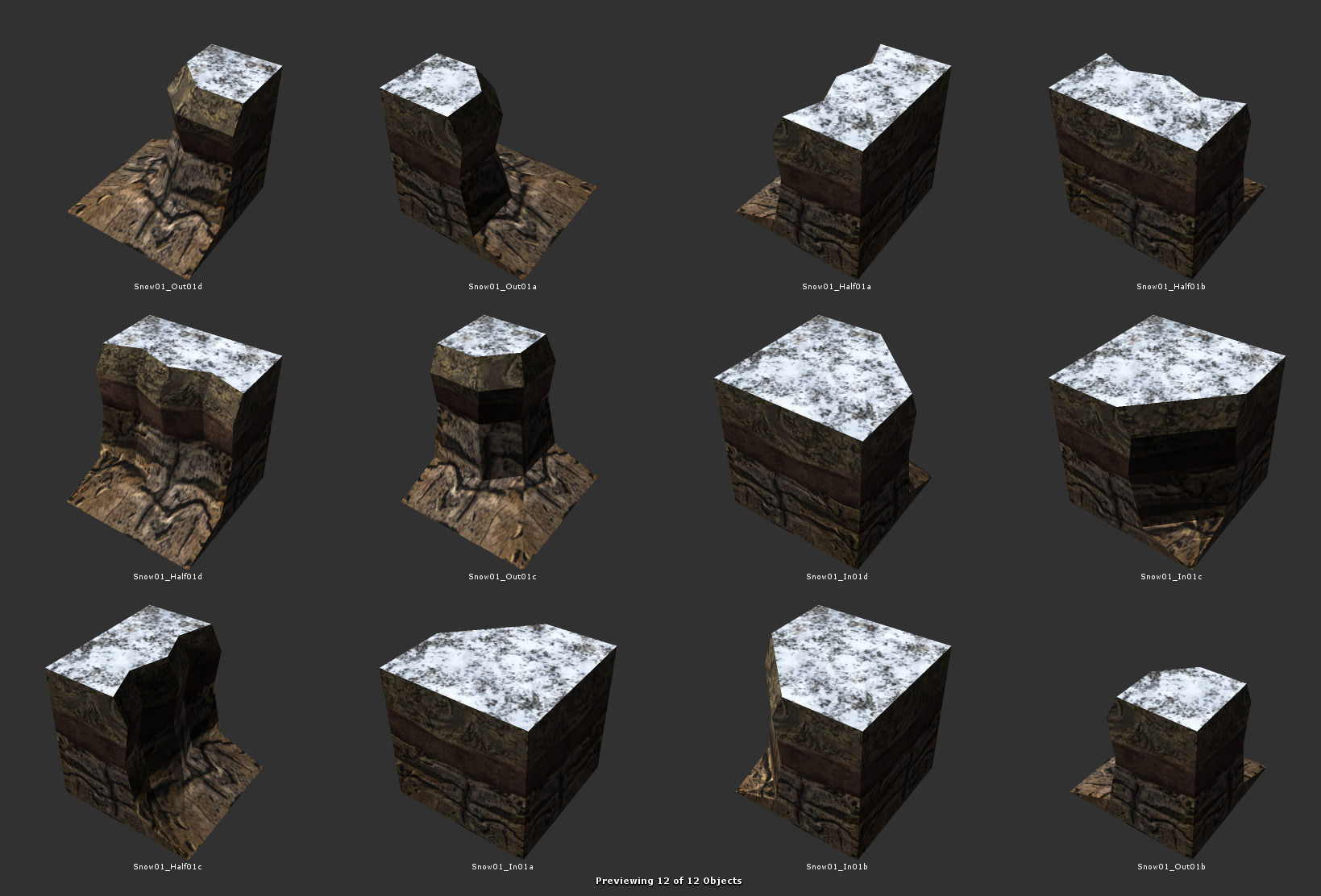 Terrain Blocks  Low-poly 3D model_1