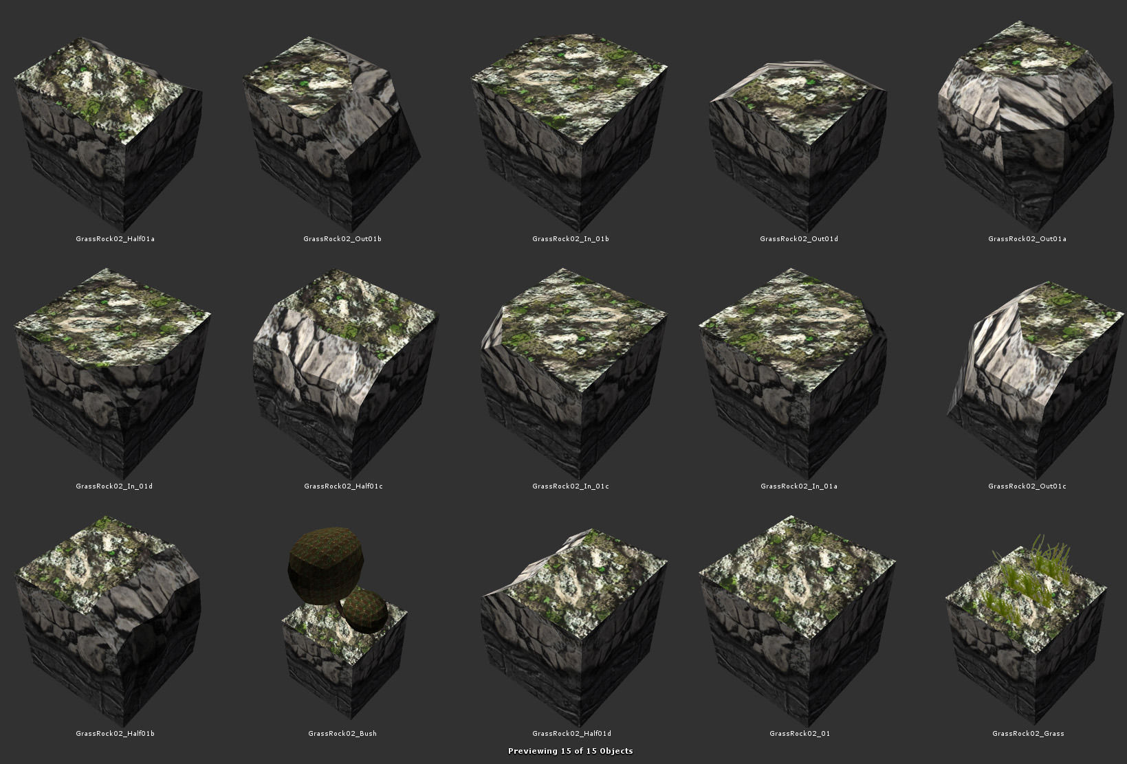 Terrain Blocks  Low-poly 3D model_3