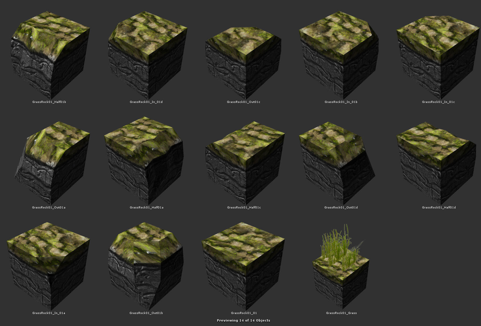 Terrain Blocks  Low-poly 3D model_2