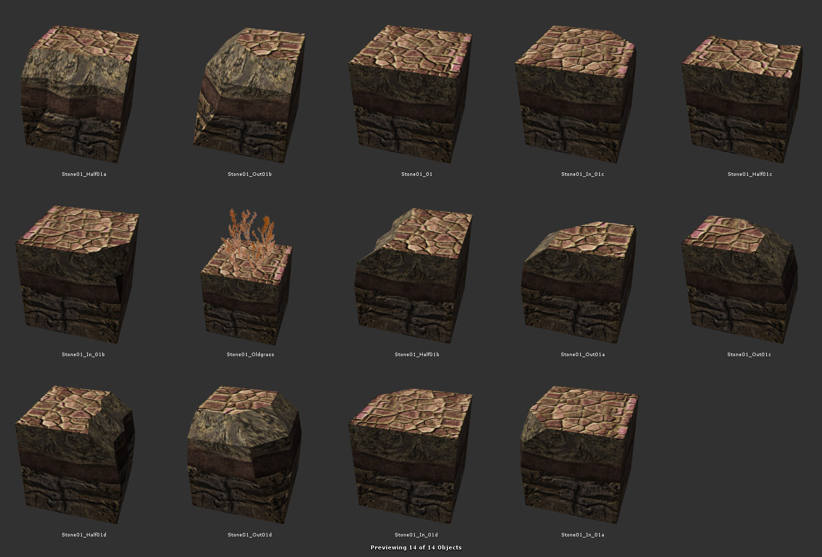 Terrain Blocks  Low-poly 3D model_6