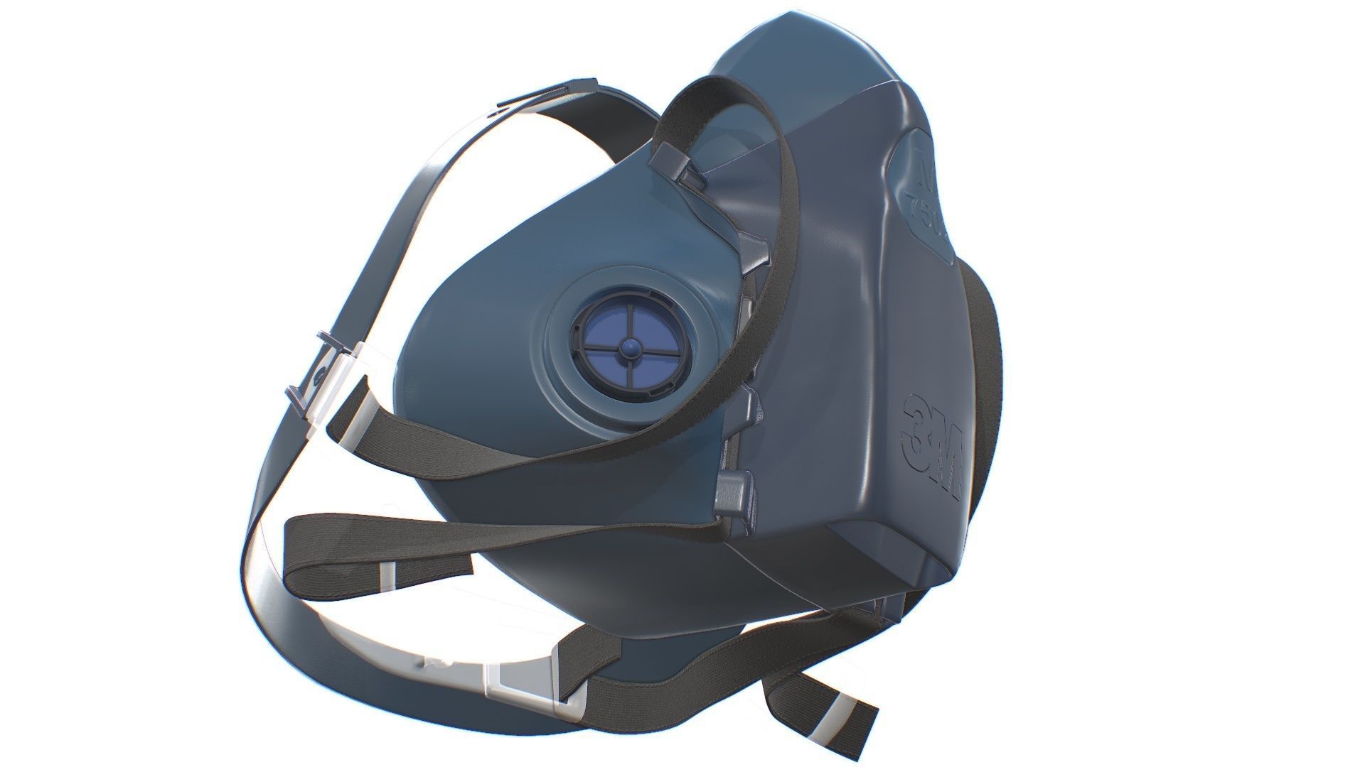 Half Face piece Reusable Respirator 7502 Low-poly 3D model_16