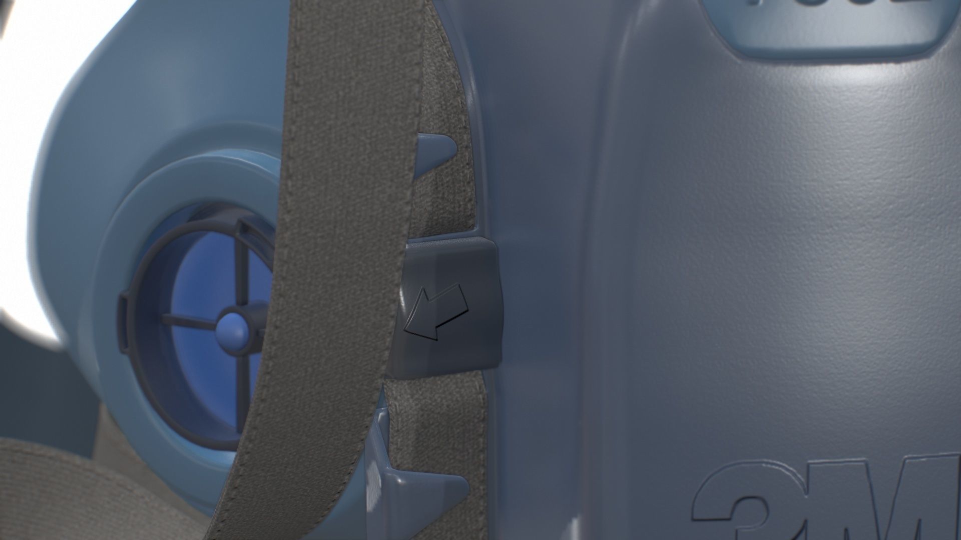 Half Face piece Reusable Respirator 7502 Low-poly 3D model_22