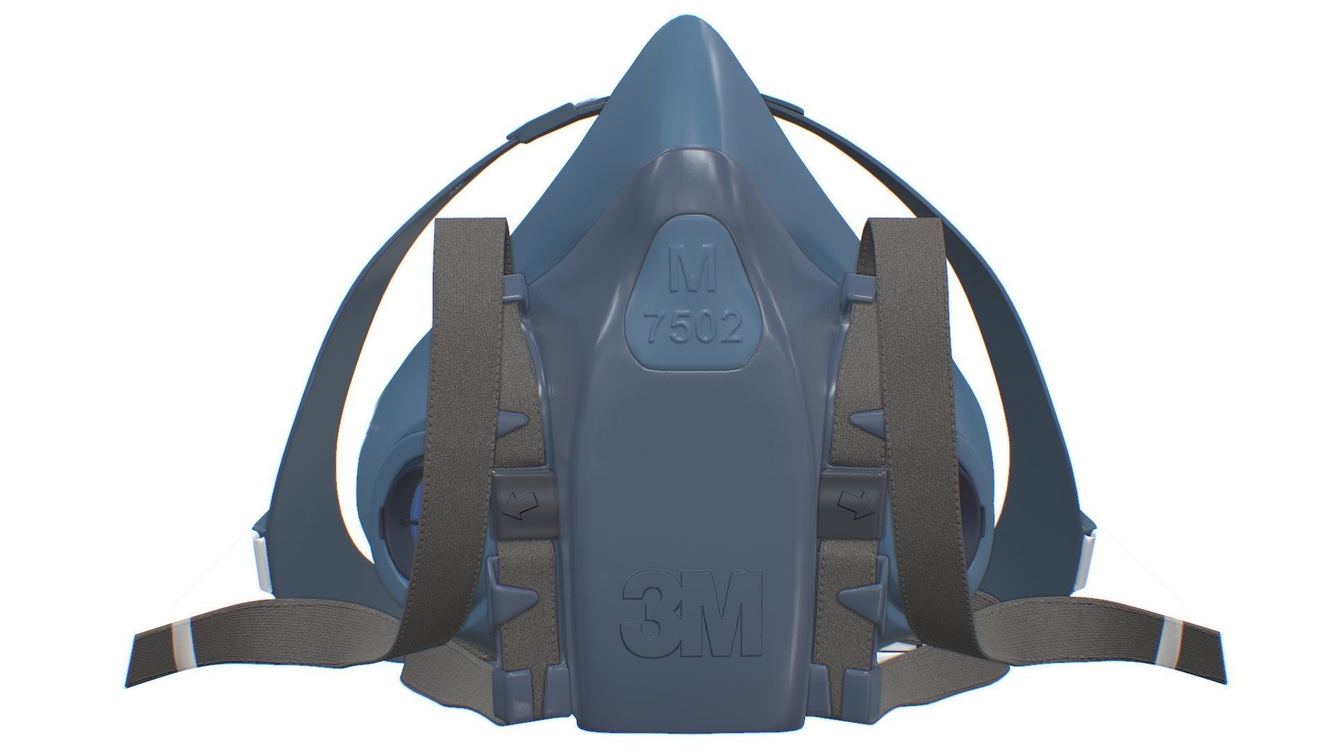 Half Face piece Reusable Respirator 7502 Low-poly 3D model_14
