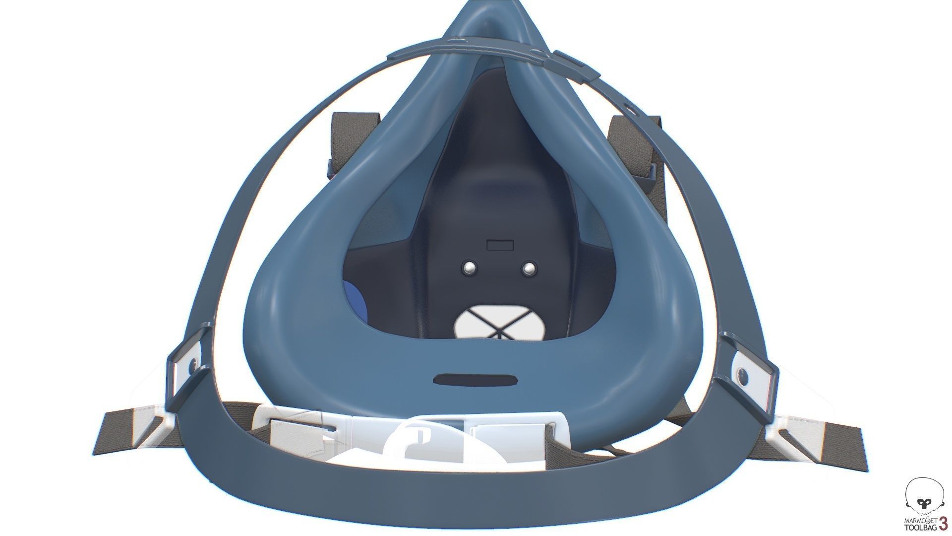 Half Face piece Reusable Respirator 7502 Low-poly 3D model_5